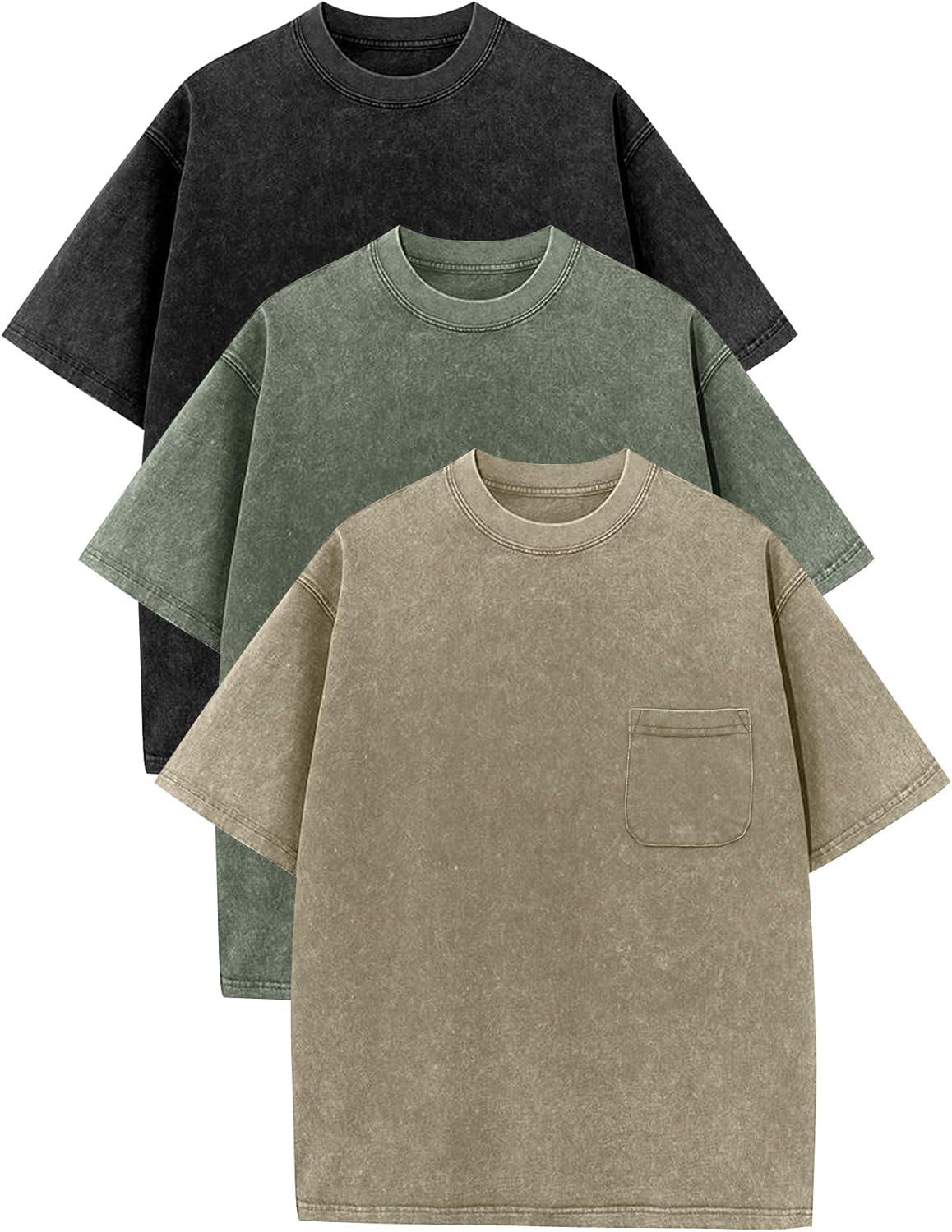 Unisex Boys Girls Acid Washed T-Shirts for Summer Fun