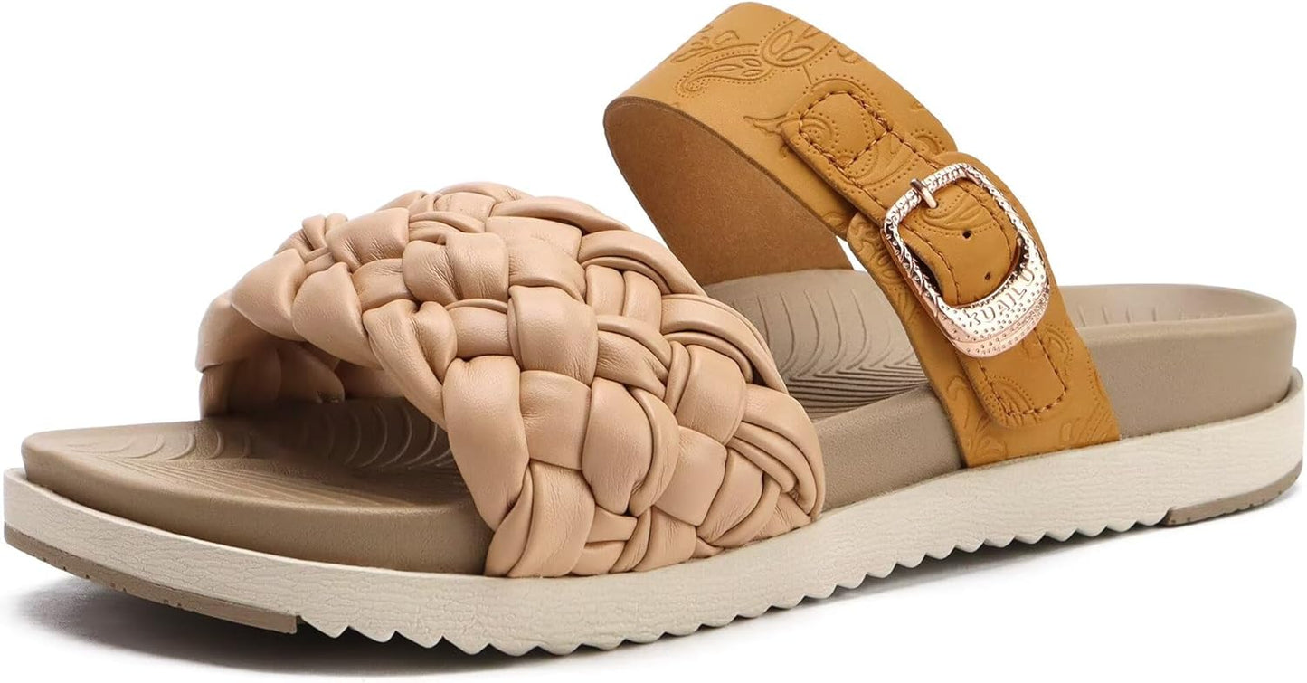 KuaiLu Womens Orthopedic Sandals with Arch Support for Summer