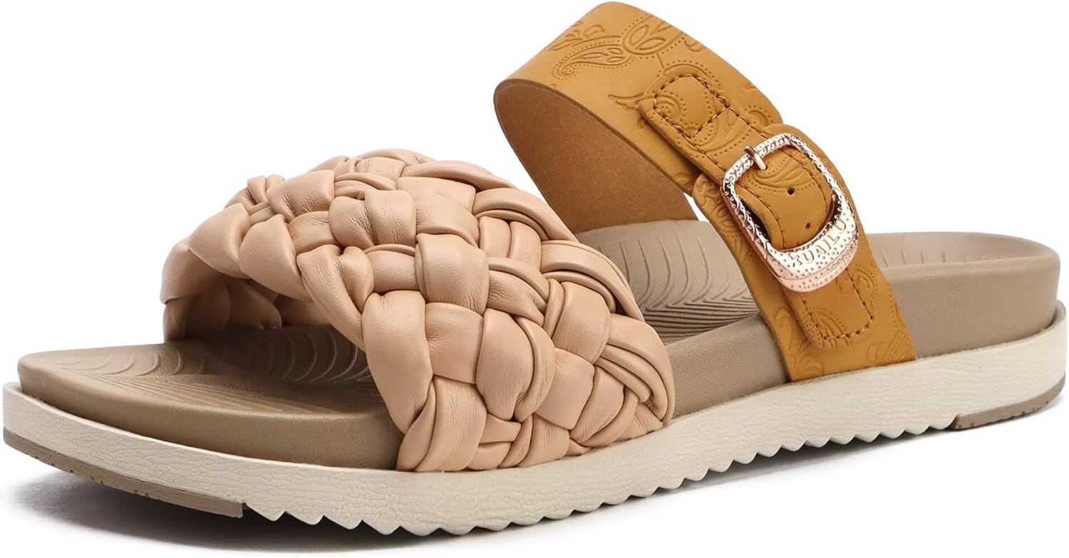 KuaiLu Womens Orthopedic Sandals with Arch Support for Summer