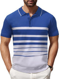 Men's Knit Polo Shirts by COOFANDY - Stylish Striped Design