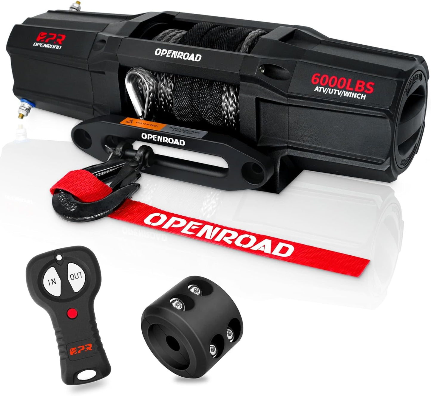OPENROAD 6000 lbs UTV Winch with Wireless Remote Control