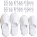 Indoor Spa Slippers 12 Pairs Unisex Washable Non-Slip Closed Toe