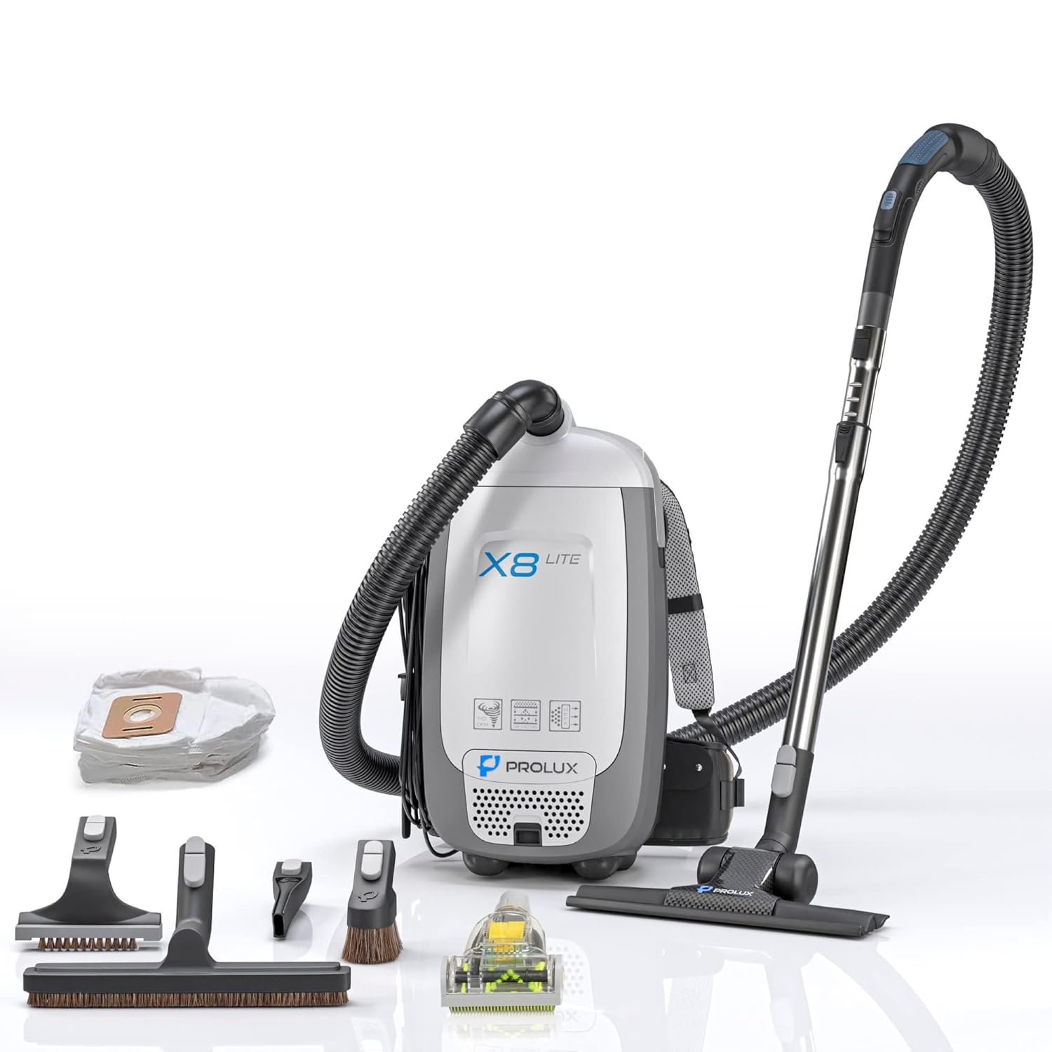 Prolux X8 Lite Backpack Canister Vacuum for Multi-Surface Cleaning