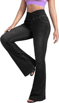 BlueRose Flare Jean Leggings for Women - High Waist Flared Fit
