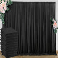 50 ft x 10 ft Wrinkle Free Black Backdrop Curtain for Events