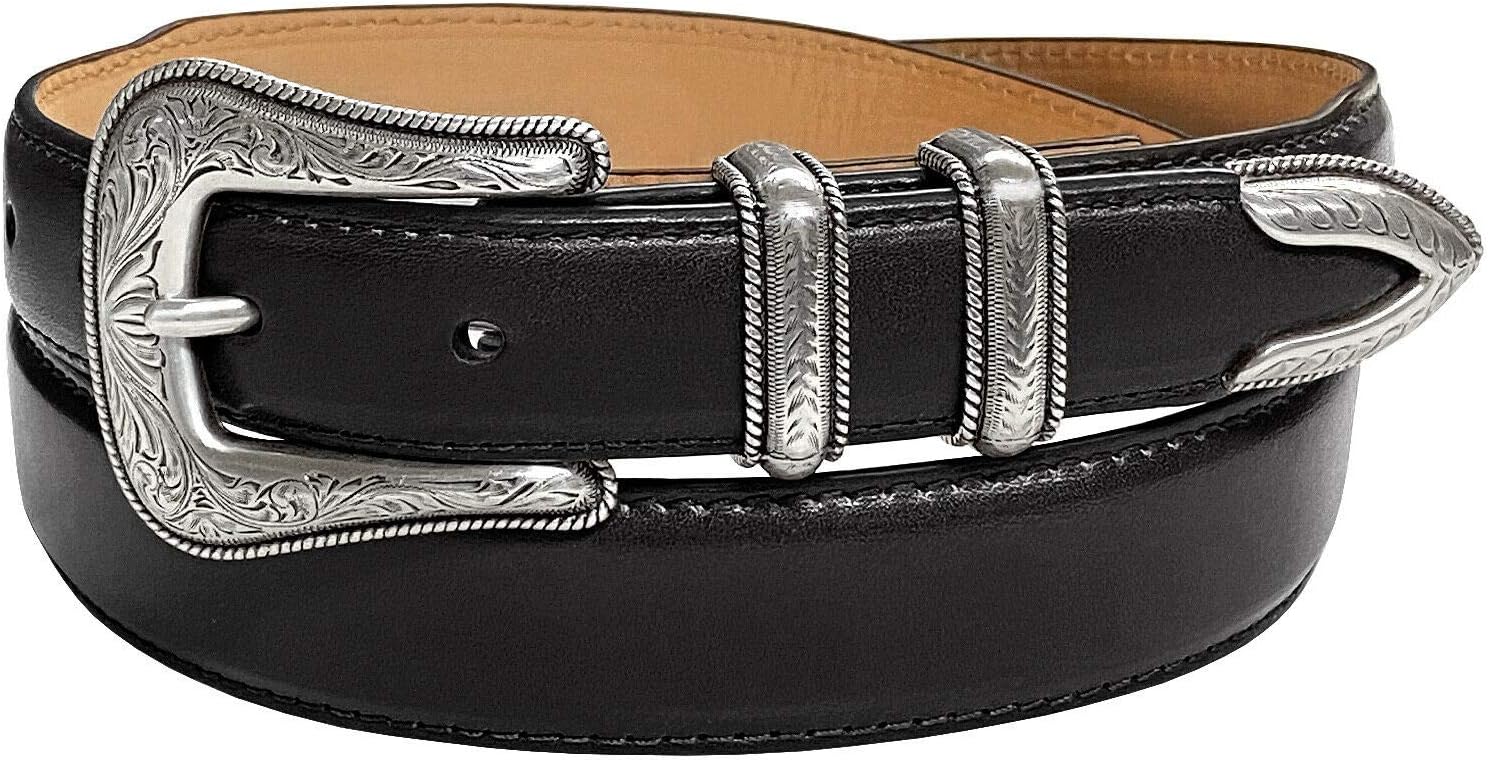 Genuine Full-Grain Cowhide Leather Dress Belt 1-1/8ft to 1ft wide