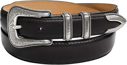 Genuine Full-Grain Cowhide Leather Dress Belt 1-1/8ft to 1ft wide
