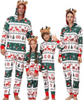 Matching Womens Mens Christmas Pajamas Onesies - White & Green