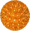LED 7.5in 100 Light Starlight Sphere, Orange - Large Outdoor Ornament