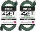 Iron Forge Cable 25 ft Outdoor Extension Cord 2 Pack - Weatherproof
