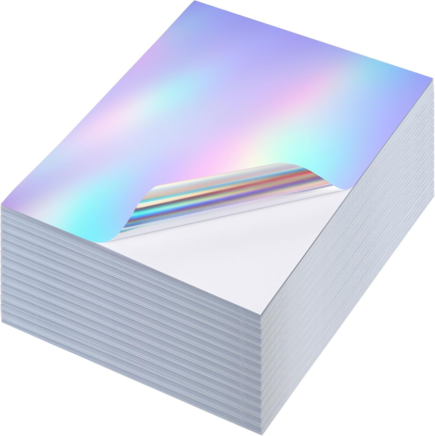 Holographic Sticker Paper 150 Pcs 8.5x11 Inch for Inkjet Printers
