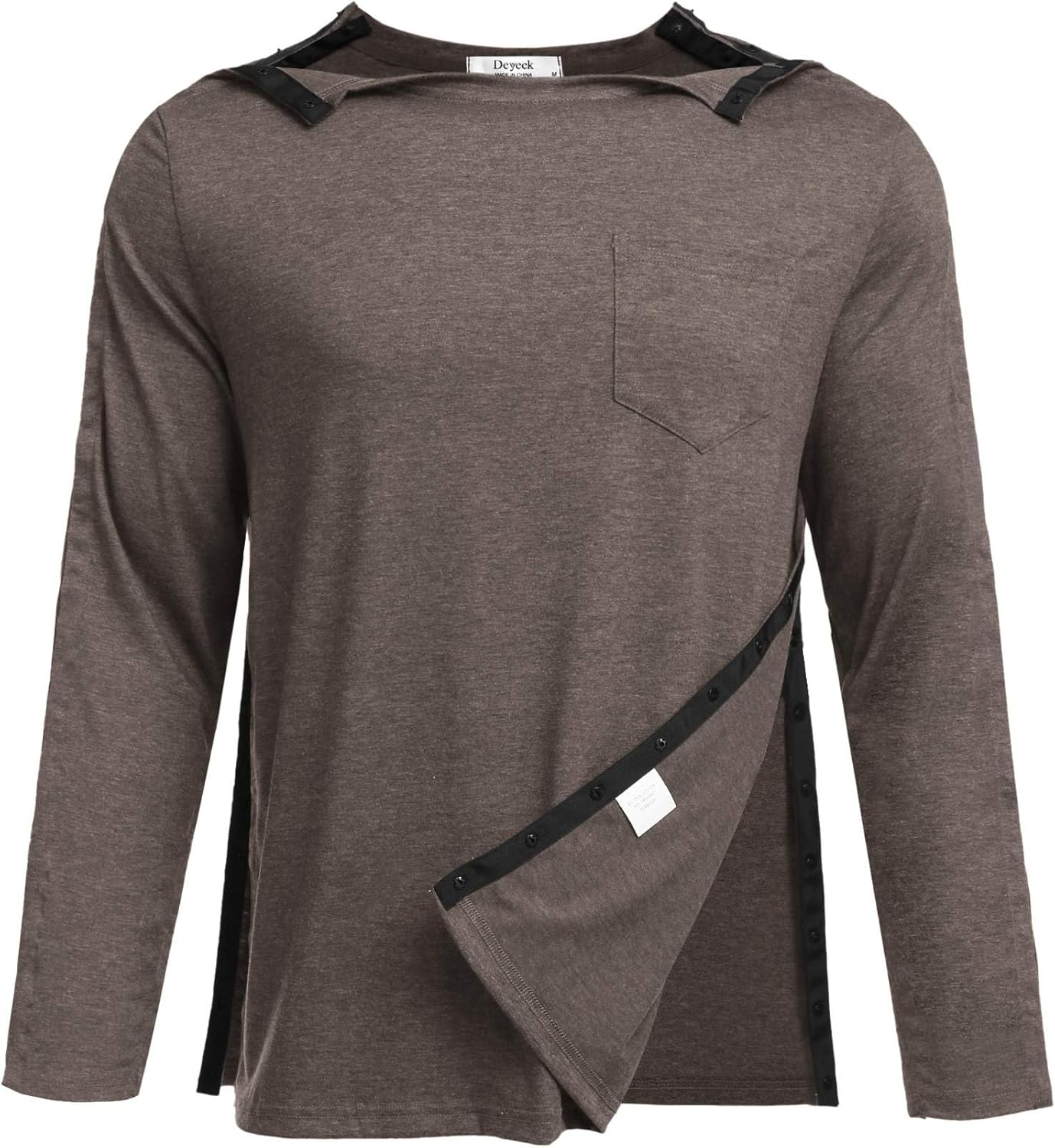 Deyeek Men's Post Surgery Recovery Shirt for Comfort and Ease