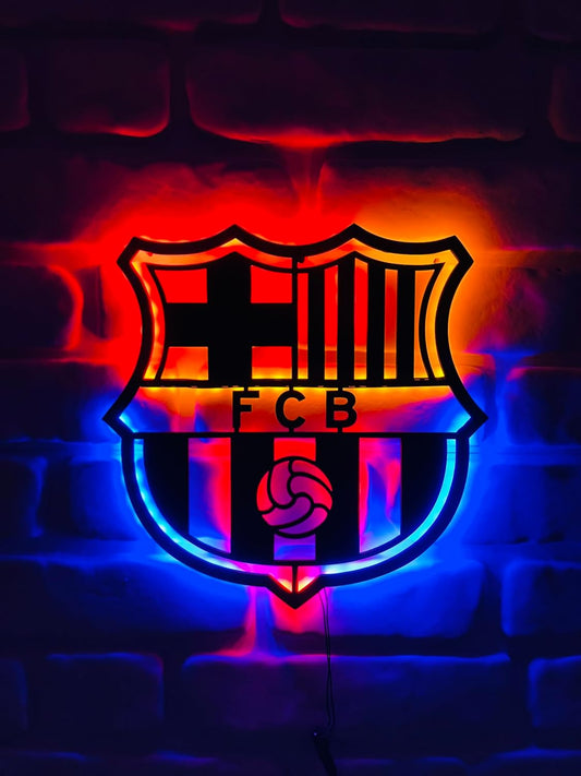 Team Logo Metal LED Sign - Perfect Wall Decor for Fans