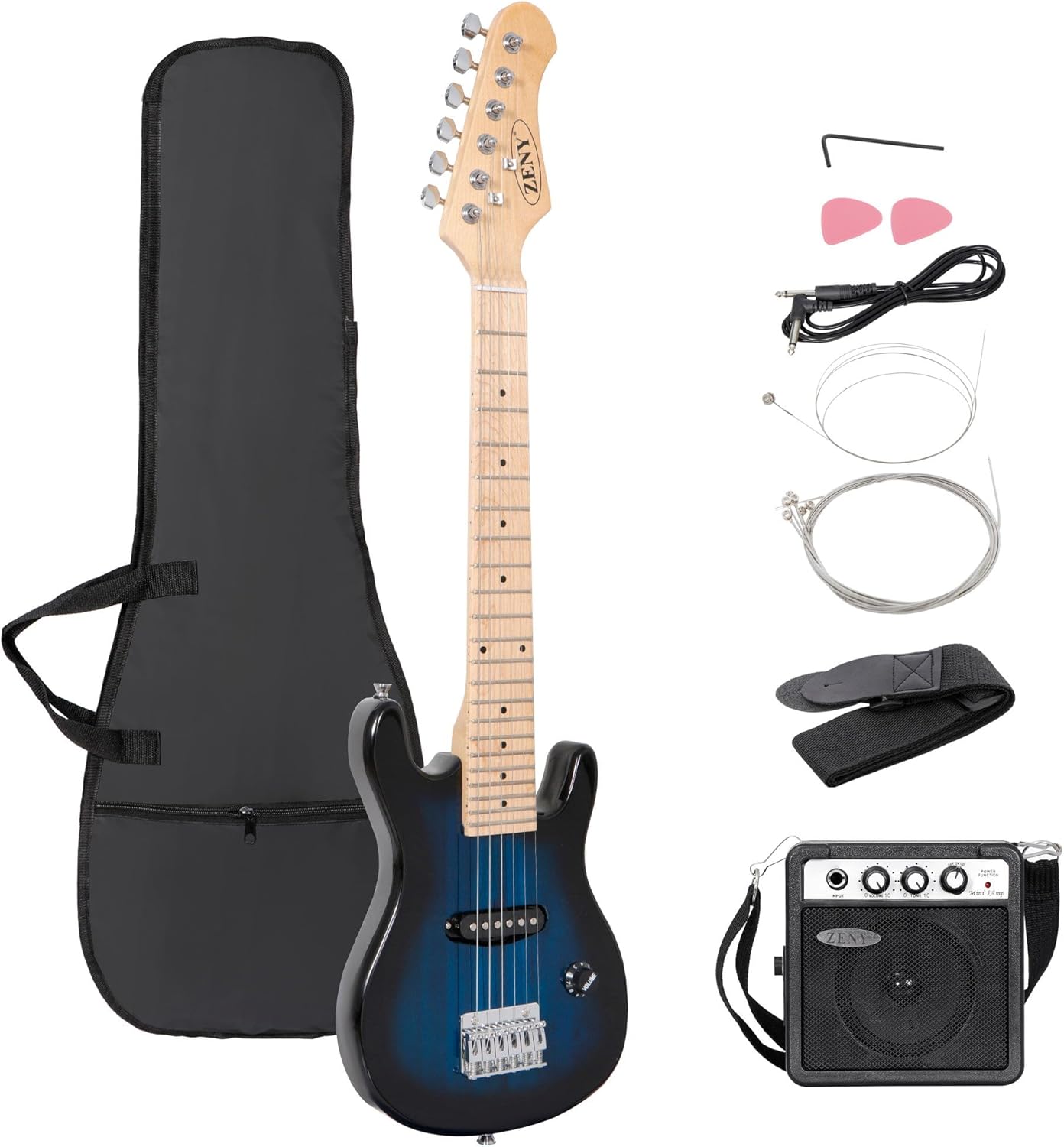 ZENY 30 Kids Electric Guitar Combo Kit in Blue