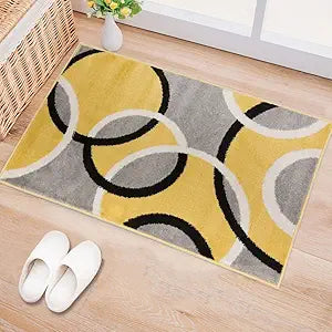 Rugshop Contemporary Abstract Circles Soft Area Rug for Home