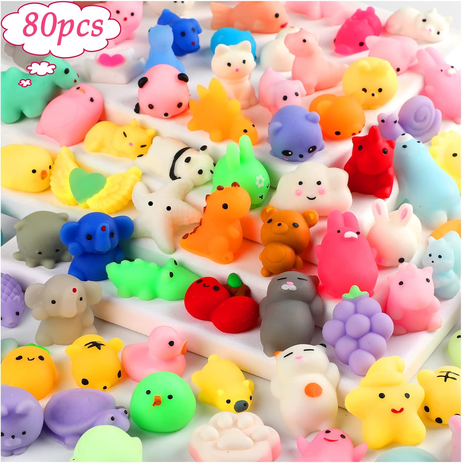 KINGYAO 80pc Mochi Squishy Toys: Ultimate Kids Party Favors!