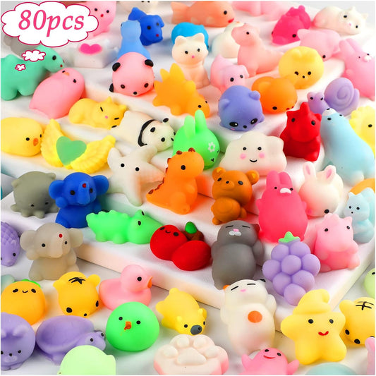 KINGYAO 80pc Mochi Squishy Toys: Ultimate Kids Party Favors!