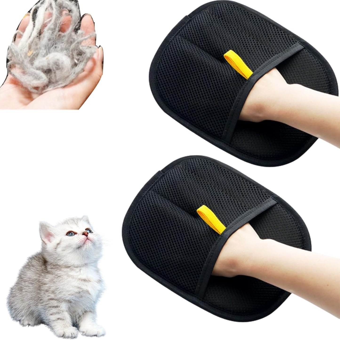 Pet Hair Removal Gloves: Double-Sided Magic! 