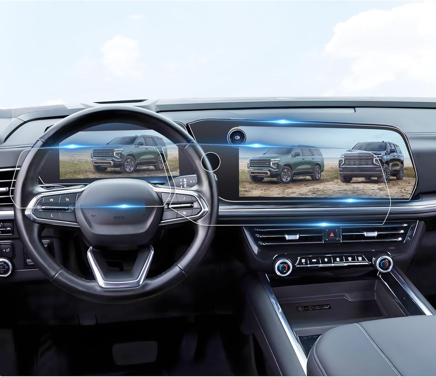 2025 Chevy Tahoe Screen Protector - BIBIBO 4Pcs Anti Glare