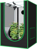 2x2 Grow Tent 24x24x36 in 600D Mylar Grow Tent - Compact Indoor Grow