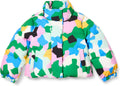Girls Cropped Full-Zip Puffer Jacket - Warm, Water-Resistant Fit coat