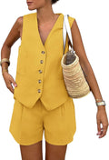 PRETTYGARDEN Women's Summer 2 Piece Outfits - Lightweight Vest
