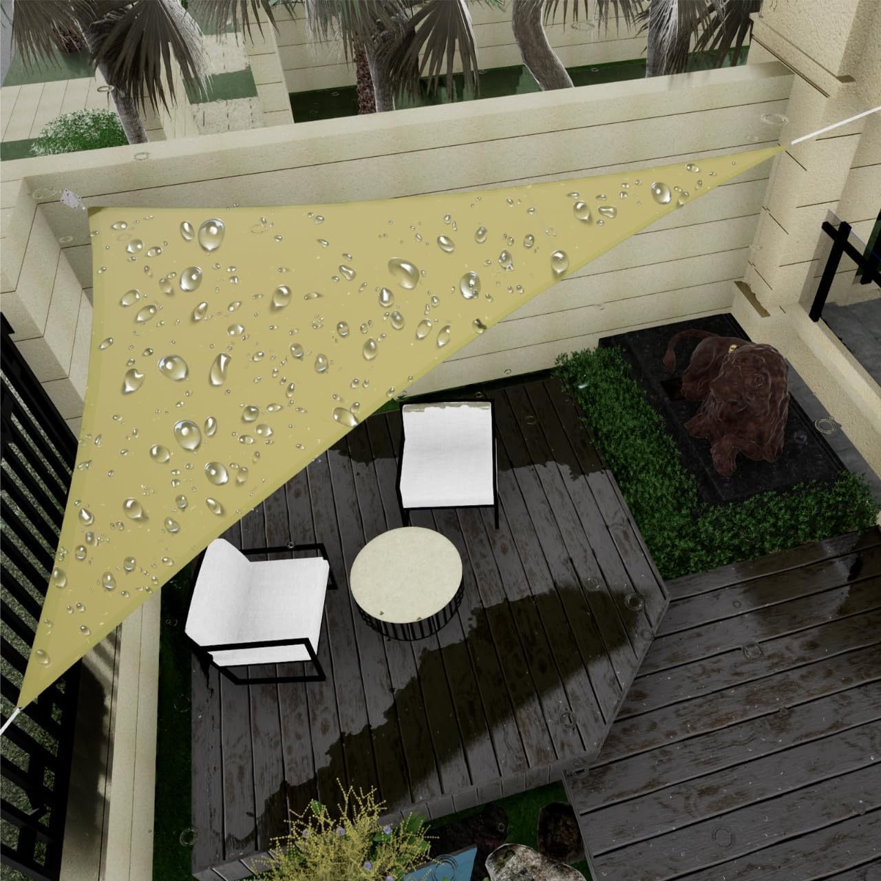 Waterproof Sun Shade Sail for Outdoor Patio and Garden Use