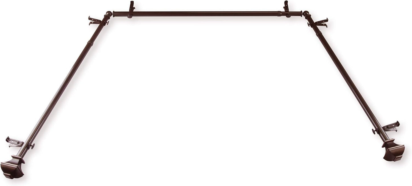 Stylish Cocoa Bay Window Curtain Rod - Various Sizes Available!