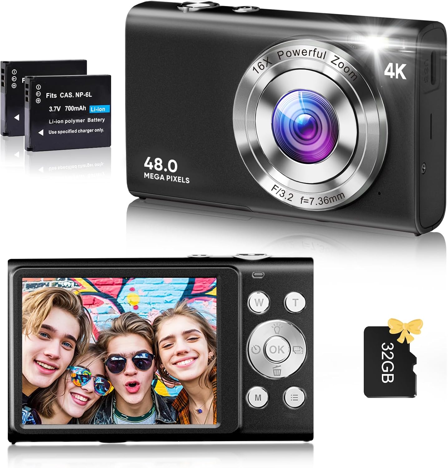 4K Vlogging Camera with Autofocus & Anti-Shake