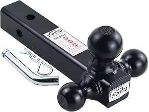 TOPTOW Trailer Receiver Hitch Triple Ball Mount for 2 inch