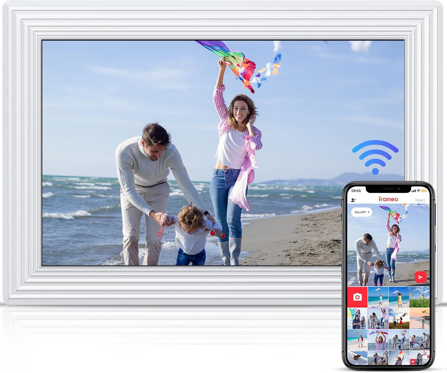Frameo 5G WiFi Digital Photo Frame with Touch Screen Display