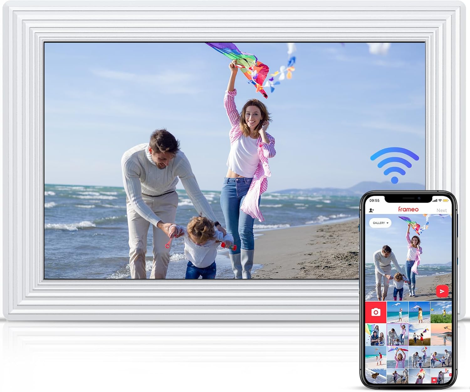 Frameo 5G WiFi Digital Photo Frame with Touch Screen Display