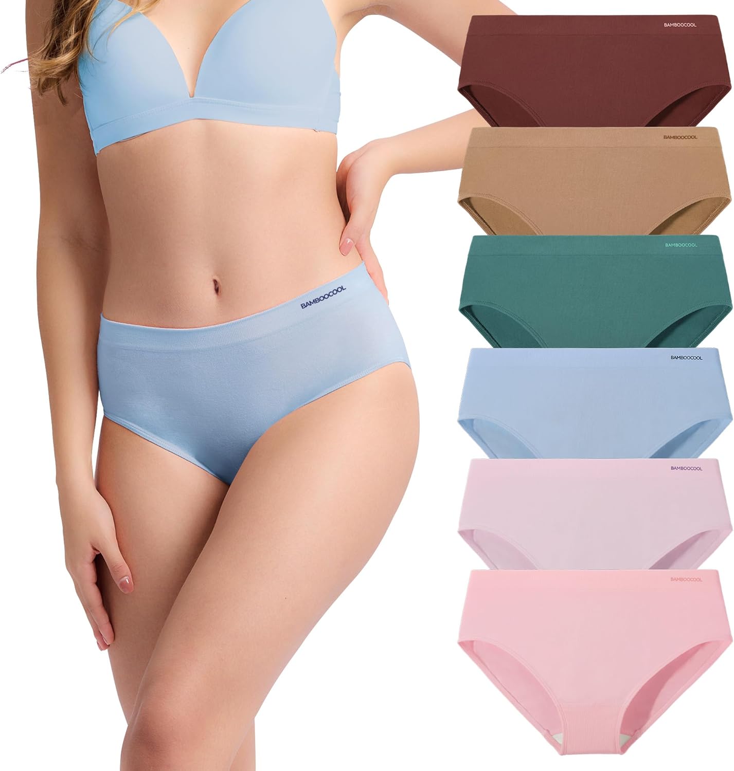 Bamboo Bikini Panties 6-Pack for Ultimate Comfort and Fit