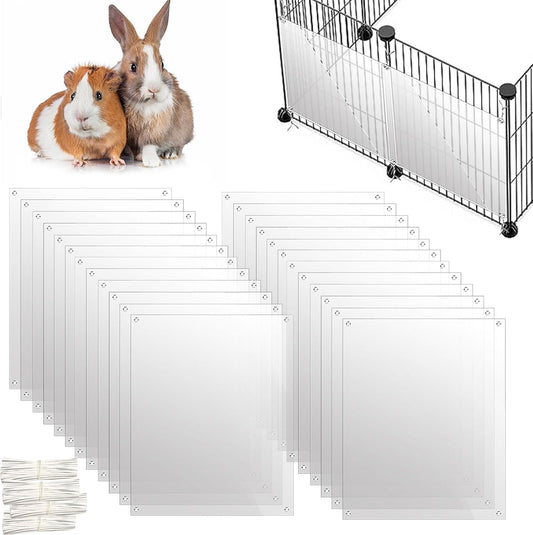 Oncpcare 24 Pack Rabbit Splash Guard for Small Animal Cages
