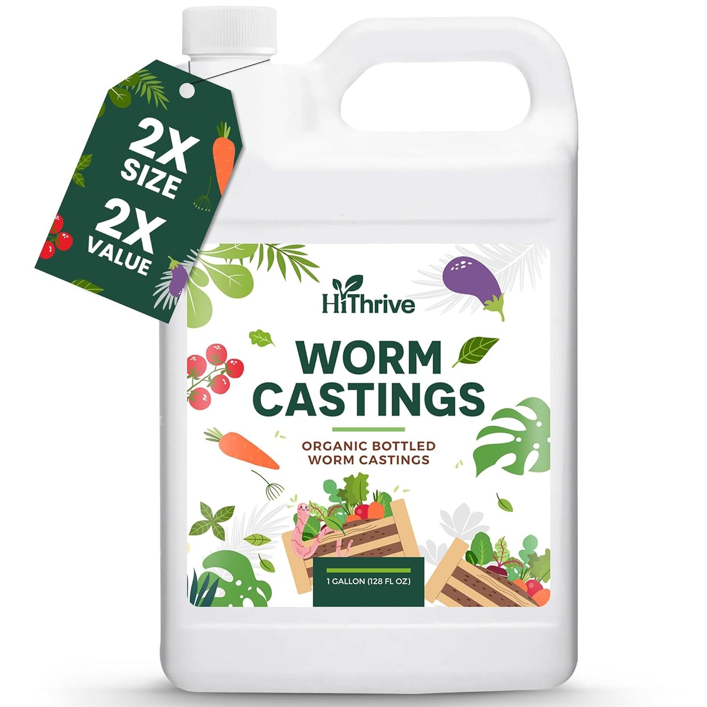 1 Gallon Worm Castings for Plants - Nutrient-Rich Organic Compost