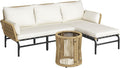 L-Shaped Conversation Sofa Set - 3-Piece Outdoor Patio Set