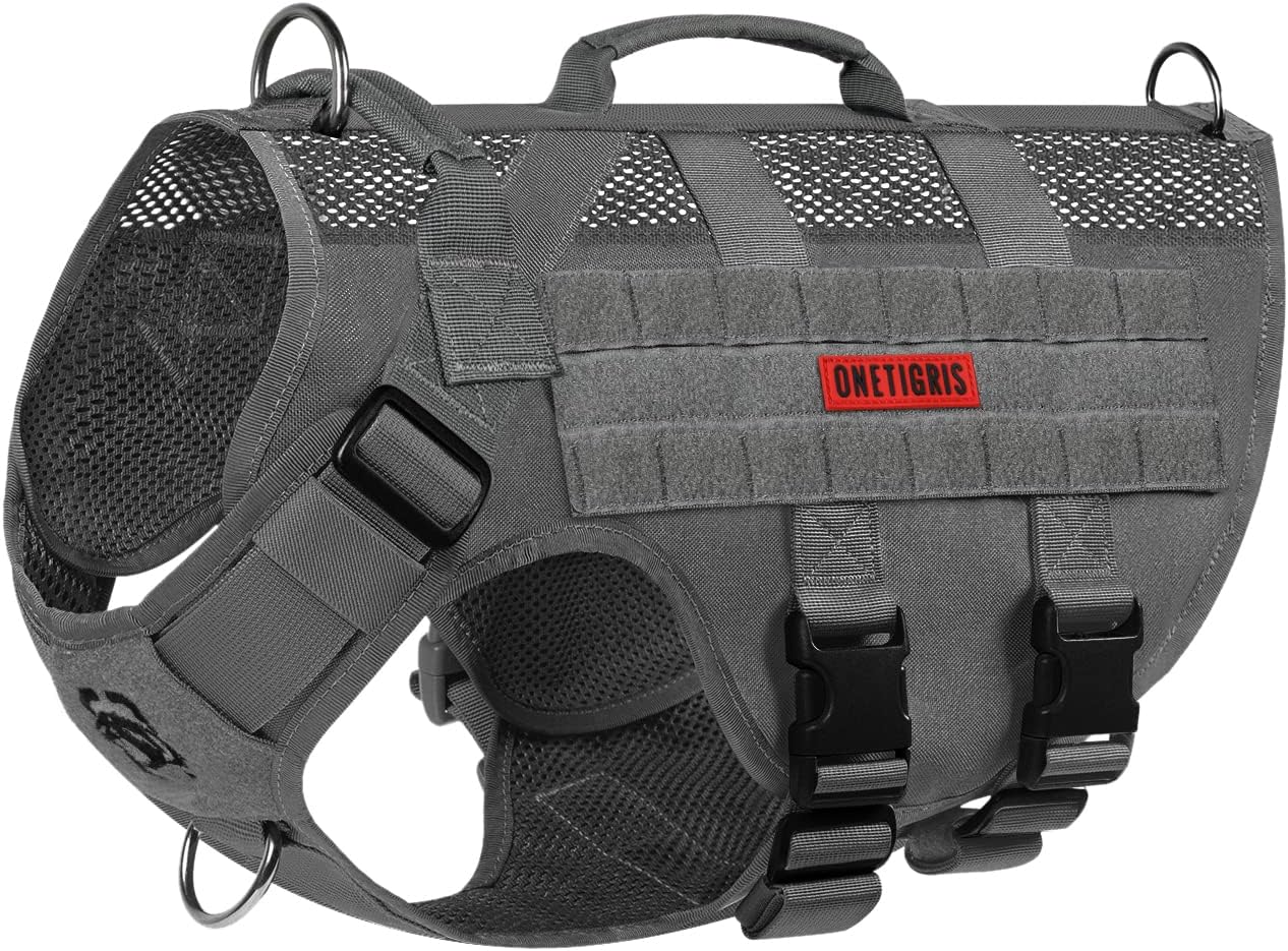 OneTigris Tactical Dog Harness for Medium Dogs No Pull Design