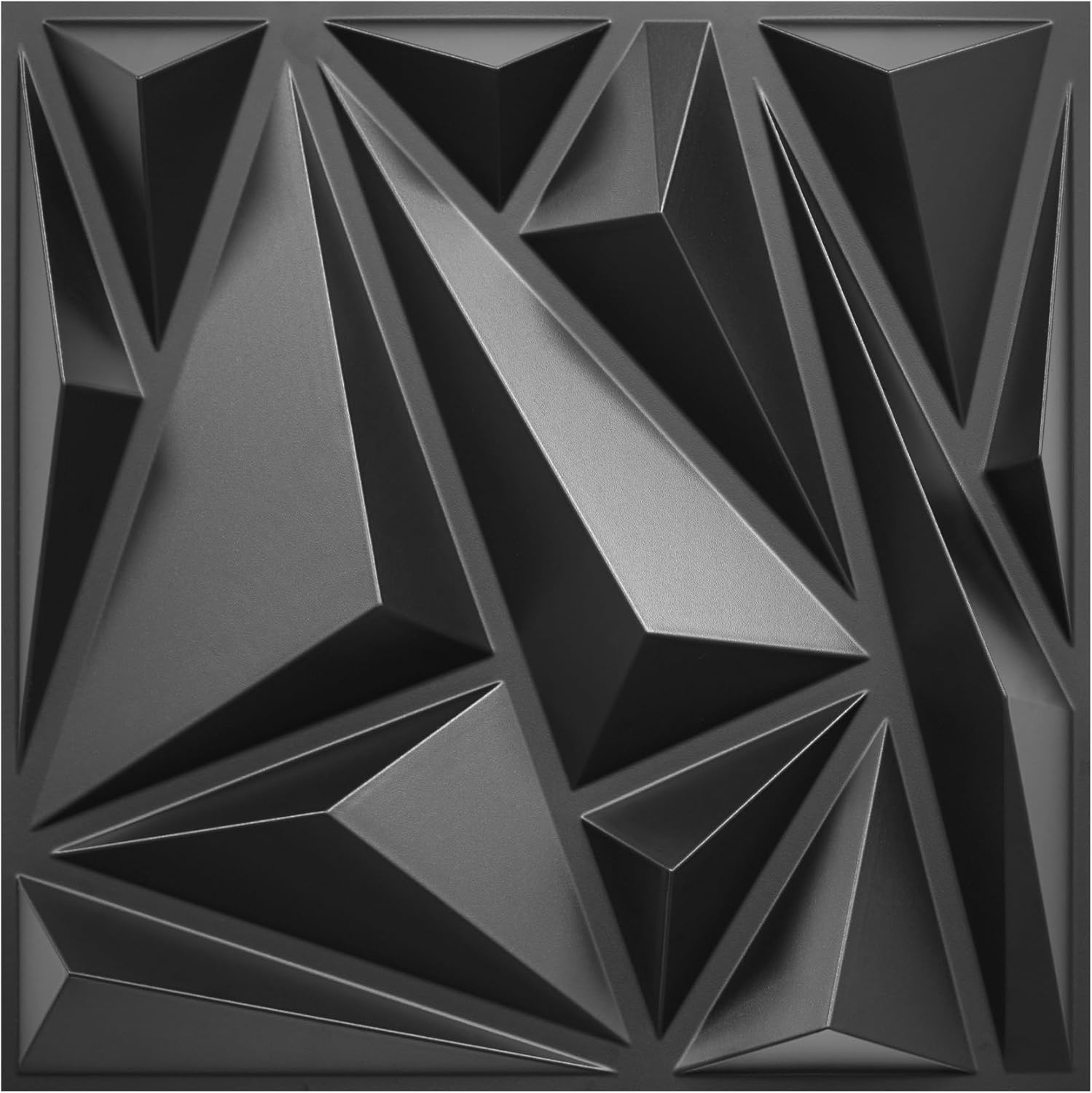 33 Pack 3D Wall Panels for Interior Decor, Black Diamond Design