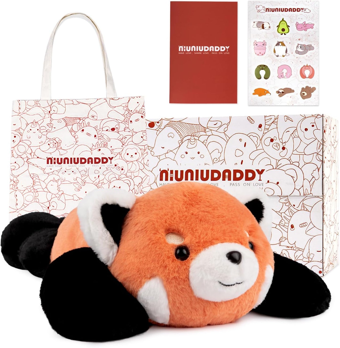 Niuniu Daddy Weighted Red Panda Plush for Anxiety Relief Gift