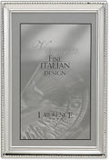 Lawrence Frames Bead Border Design 8x12 Silver - Classic Display