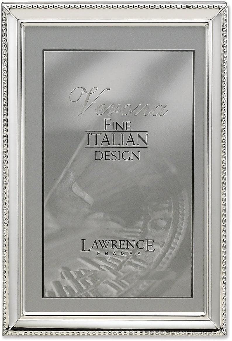 Lawrence Frames Bead Border Design Silver Frame for 8x12 Photos