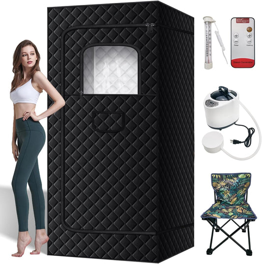 Portable Home Sauna Box w/ Remote Control & 9 Heat Levels