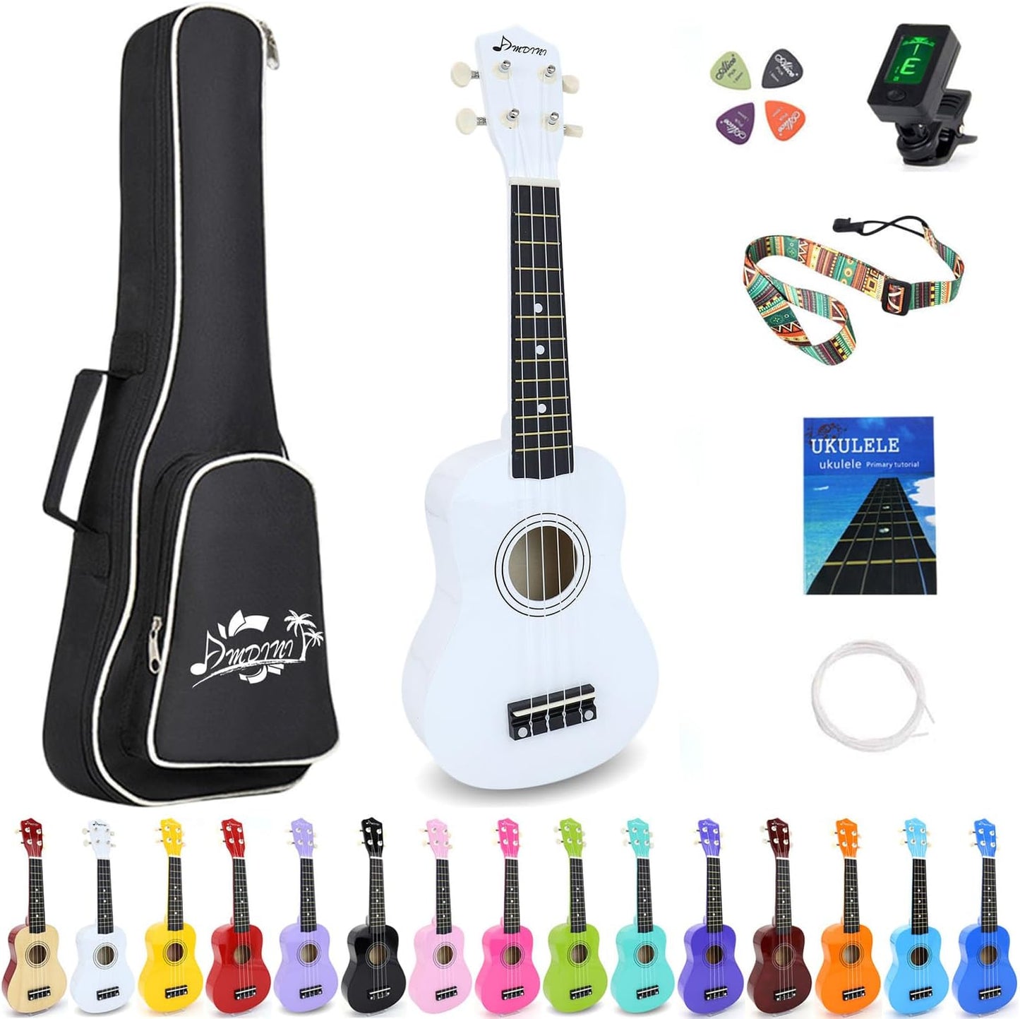 21 Inch Soprano Ukulele for Beginners with Complete Starter Kit