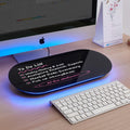Glass Desktop Whiteboard 17 x 7 in - LED Lighted Mini Dry Erase Board