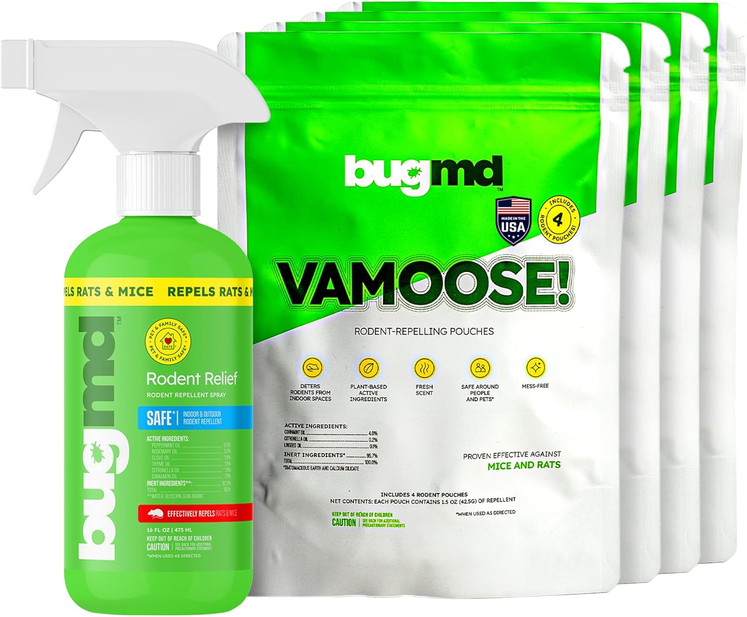 BugMD Rodent Repellent Bundle - Bye Bye Pests!