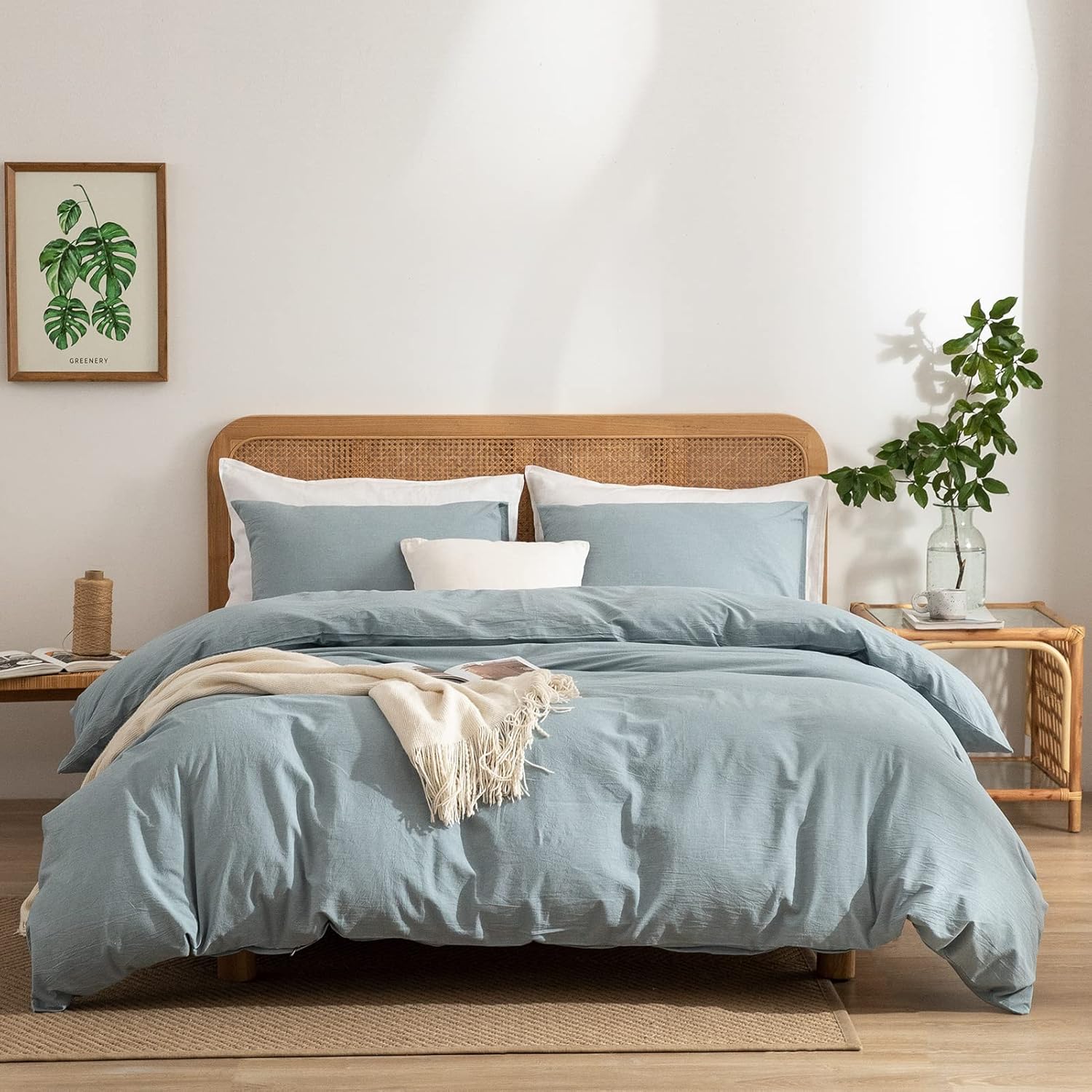 Light Blue Duvet Cover Queen Set for Ultimate Bedroom Comfort