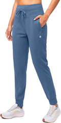 Fleece Lined High Waisted Joggers - Warm, Water Resistant Fit Clothing