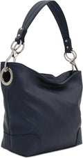 Hobo Shoulder Bag with Big Snap Hook Hardware - Everyday Comfort