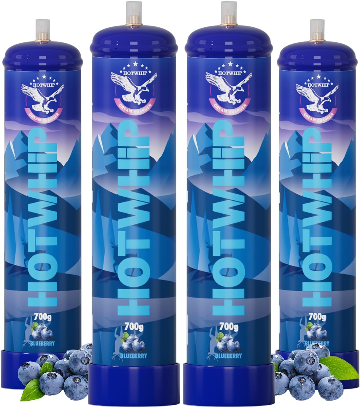 Whipped Cream Chargers 700g Blueberry Flavor for Delicious Treats