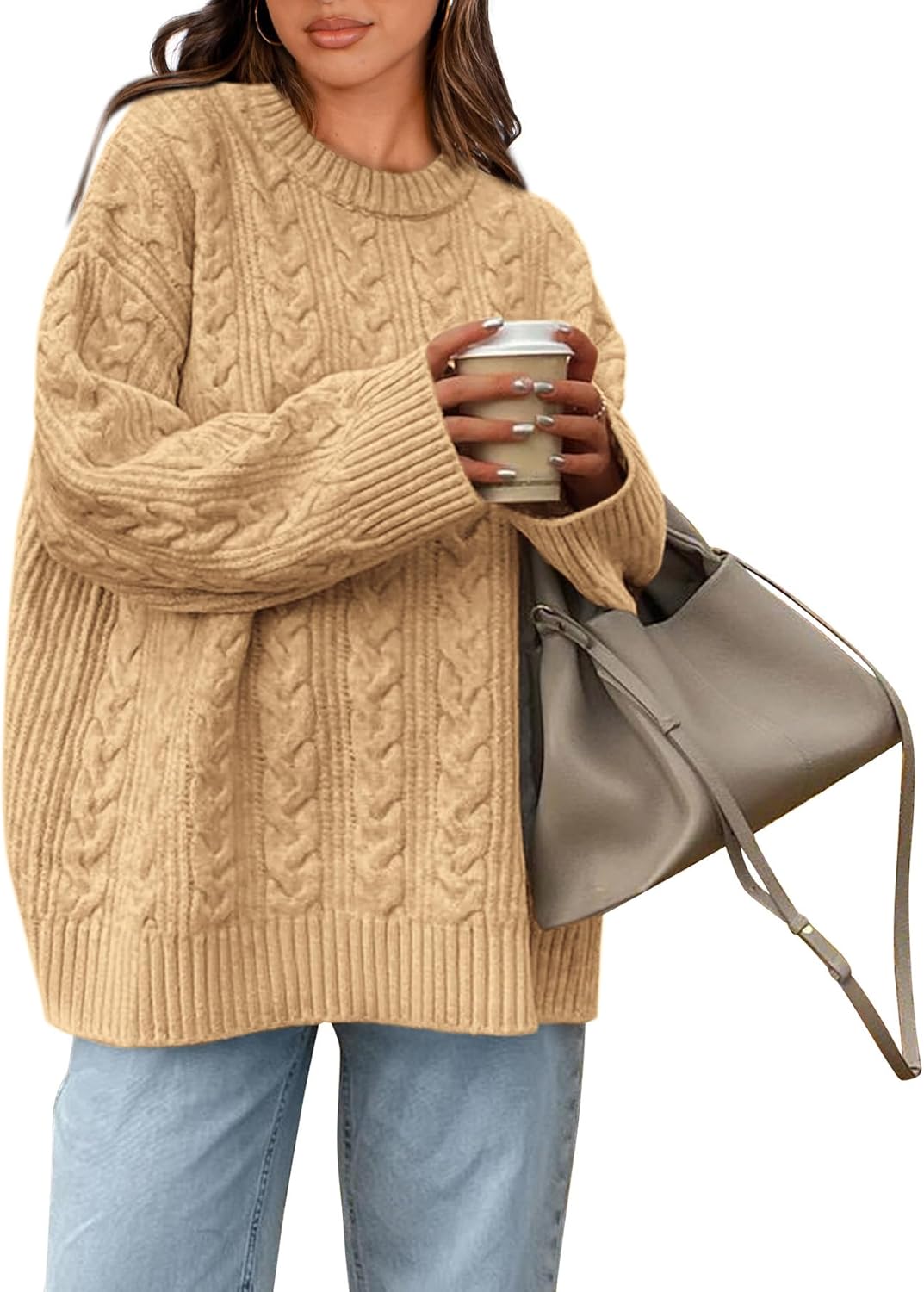 Okiwam Women's Oversized Sweaters for Cozy Fall Outfits